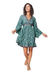 Ipanima Sukienka w kolorze zielono-granatowym rozmiar: 38/40. Zielone sukienki damskie Ipanima, bez wzorów, bez kołnierzyka, bez ramiączek, mini. Za 65.99 zł.