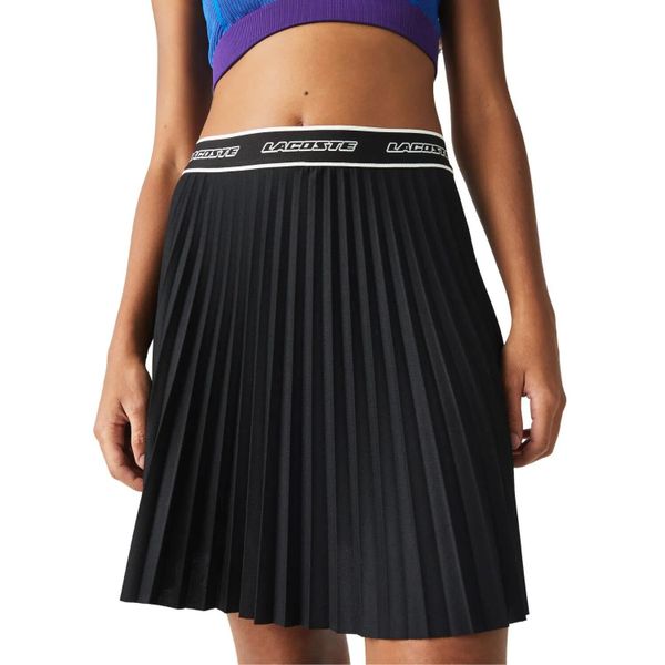 Spódnica tenisowa damska Lacoste. Czarne spódniczki damskie Lacoste, s, bez wzorów, eleganckie, mini, dopasowane. Za 472.00 zł.