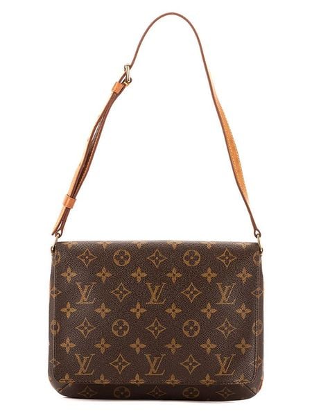 Louis Vuitton Torebka "Musette Tango" w kolorze brązowym - 25 x 19 x 3 cm rozmiar: onesize. Brązowe torebki klasyczne damskie Louis Vuitton, bez wzorów, z materiału, bez dodatków. Za 4,408.37 zł.