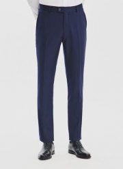 PAKO LORENTE – Granatowe spodnie garniturowe z wełną. Spodnie wizytowe męskie Pako Lorente, z poliesteru. Za 549.99 zł.
