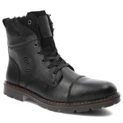 Czarne Trzewiki Rieker Ocieplane Buty Męskie. Czarne buty wizytowe męskie Rieker, ze skóry, bez zapięcia. Za 369.00 zł.