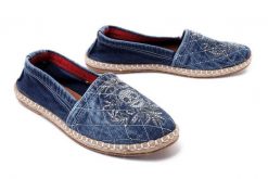 LANQIER 40C294 jeans, espadryle/baleriny damskie. Niebieskie baleriny damskie Lanqier, bez wzorów, z jeansu, bez obcasa, na obcasie. Za 114.95 zł.