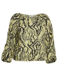 MOSS COPENHAGEN Bluzka "Theresia Taila" w kolorze zielonym rozmiar: L/XL. Zielone bluzki damskie MOSS COPENHAGEN, l, bez wzorów, z wiskozy, klasyczne, bez kołnierzyka, bez ramiączek. Za 118.56 zł.