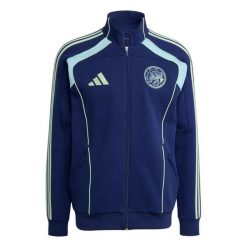 Kurtka dresowa Ajax Amsterdam UBP Doubleknit 2025/26. Niebieskie kurtki męskie Adidas, xl, bez wzorów, z dresówki, eleganckie, bez kaptura. Za 361.55 zł.