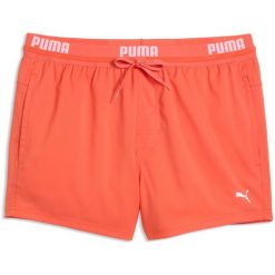 Szorty męskie Puma Swim Men Logo Short Length Swim Short. Brązowe szorty męskie Puma, z materiału, bez kołnierzyka. Za 290.00 zł.