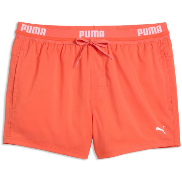 Szorty męskie Puma Swim Men Logo Short Length Swim Short. Brązowe szorty męskie Puma, z materiału, bez kołnierzyka. Za 290.00 zł.