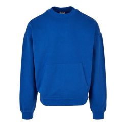 Bluza z okrągłym dekoltem Urban Classics Boxy. Niebieskie bluzy bez kaptura męskie Urban Classics, m, z bawełny. Za 300.50 zł.
