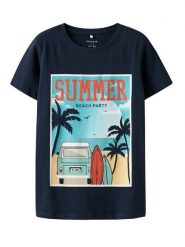 NAME IT T-Shirt Zelo 13239199 Granatowy Standard Fit. Niebieskie t-shirty chłopięce Name it, bez wzorów, z bawełny, bez ramiączek. Za 49.99 zł.
