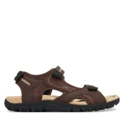 Sandały Geox. Brązowe sandały męskie Geox, bez zapięcia. Za 299.99 zł.