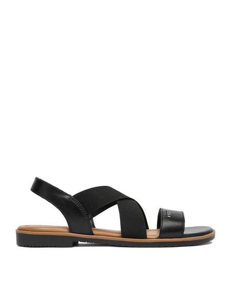 Lasocki Sandały CEO-WI16-DOROTHY-01 Czarny. Czarne sandały damskie Lasocki, bez wzorów, z materiału, bez obcasa, na płaskiej podeszwie. Za 139.99 zł.