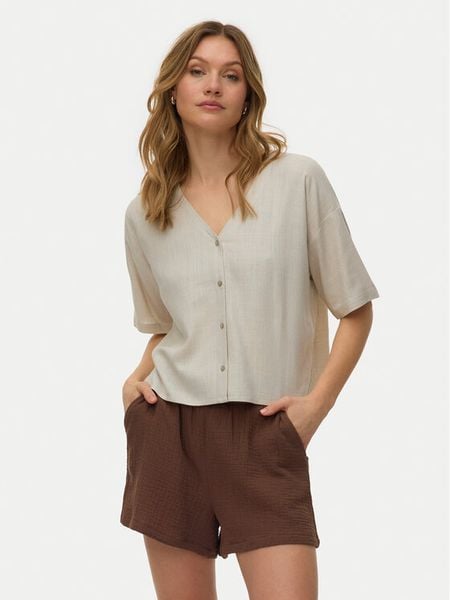 Vero Moda Koszula Rosie 10346914 Beżowy jasny Loose Fit. Brązowe koszule damskie Vero Moda, m, bez wzorów, z wiskozy, bez kołnierzyka, bez ramiączek. Za 129.99 zł.