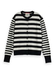 Scotch & Soda Kardigan w kolorze czarno-białym rozmiar: M. Białe kardigany damskie Scotch & Soda, m, bez wzorów. Za 180.06 zł.
