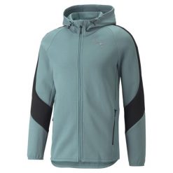 Bluza dresowa męska Puma EVOSTRIPE. Niebieskie bluzy bez kaptura męskie Puma, m, z dresówki. Za 209.99 zł.