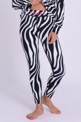 Legginsy termoaktywne – damskie, wzór zebra Hotel California. Białe legginsy damskie OOSC, s, bez wzorów, z materiału. Za 269.99 zł.