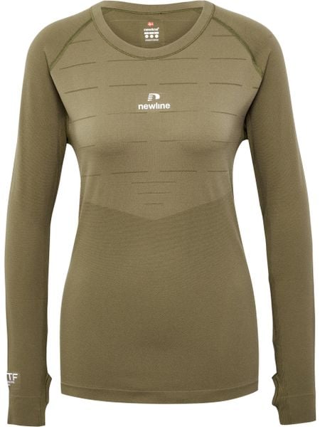 Damska koszulka bezszwowa z długim rękawem Newline Pace. Brązowe t-shirty damskie Newline, xs, bez wzorów, z dzianiny, bez kołnierzyka. Za 232.50 zł.