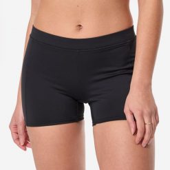 Dół kostiumu kąpielowego surfingowego damski Olaian Reva. Czarne bikini damskie OLAIAN, bez wzorów. Za 49.99 zł.