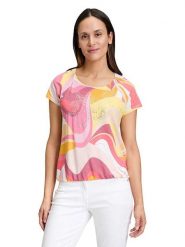 Betty Barclay Koszulka w kolorze jasnoróżowo-żółtym rozmiar: 42. Różowe t-shirty damskie Betty Barclay, bez wzorów, bez kołnierzyka. Za 61.17 zł.