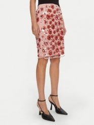 ROTATE Spódnica ołówkowa Dula 1132471922 Różowy Slim Fit. Czerwone spódniczki damskie ROTATE, bez wzorów, z syntetyku, ołówkowe. Za 679.99 zł.