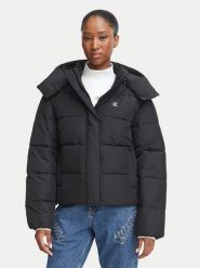 Calvin Klein Jeans Kurtka zimowa Matte LV047H504G Czarny Relaxed Fit. Czarne kurtki damskie Calvin Klein Jeans, na zimę, xs, bez wzorów, z jeansu, bez kaptura. Za 849.99 zł.
