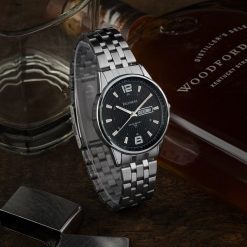 Zegarek męski na bransolecie duży solidny datownik Metropolitan Beltimore BT05. Szare zegarki męskie . Za 149.99 zł.