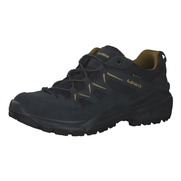 Buty trekkingowe męskie Lowa Sirkos Evo Gtx. Niebieskie buty trekkingowe męskie Lowa, z materiału, bez zapięcia, trekkingowe. Za 949.99 zł.