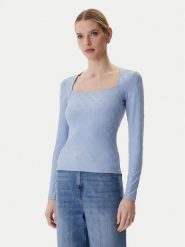 Guess Bluzka W6RP45 KA660 Niebieski Regular Fit. Niebieskie topy sportowe damskie Guess, xl, z aplikacjami, z syntetyku, bez ramiączek. Za 269.99 zł.