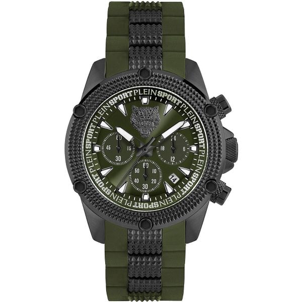 Zegarek męski Plein Sport PSDBA0223, Quartz, 44mm, 5ATM. Czarne zegarki męskie Plein Sport, ze stali. Za 719.35 zł.