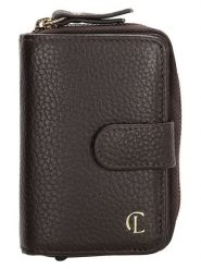 Charm Skórzany portfel w kolorze brązowym - 7 x 11 x 3 cm rozmiar: onesize. Brązowe portfele damskie Charm, bez wzorów, z materiału. Za 108.99 zł.