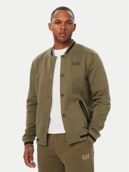 EA7 Emporio Armani Bluza 7M002146 AF10377 U7014 Khaki Regular Fit. Brązowe bluzy bez kaptura męskie EA7 Emporio Armani, m, z bawełny. Za 549.99 zł.