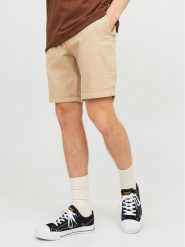 Jack & Jones Szorty materiałowe Fury 12206889 Beżowy Regular Fit. Brązowe szorty męskie Jack & Jones, bez wzorów, z bawełny. Za 139.99 zł.