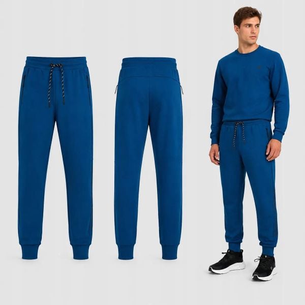 SPODNIE MĘSKIE DRESOWE 4F JOGGERY SPORTOWE ZIELONE. Zielone spodnie sportowe męskie 4f, z bawełny. Za 149.99 zł.