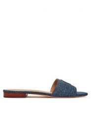 LAUREN RALPH LAUREN Klapki Everley 802966836001 Niebieski. Niebieskie klapki damskie Lauren Ralph Lauren, bez wzorów, z materiału, bez obcasa. Za 389.99 zł.
