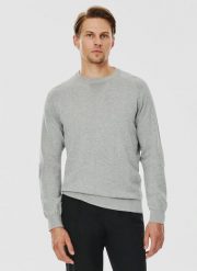 PAKO LORENTE – Jasnoszary sweter męski. Swetry męskie Pako Lorente, na zimę, m, bez wzorów, z bawełny, bez kołnierzyka. Za 119.99 zł.