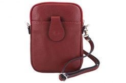 Listonoszka etui skórzane BARBERINI'S 887-13 czerwone. Czerwone shopper bag damskie Barberinis, bez wzorów, ze skóry, na ramię, małe, bez dodatków. Za 119.99 zł.