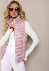 Różowa Kamizelka z Pikowaniem Bez Kaptura Bilettia. Czerwone kamizelki damskie Renee, l. Za 64.99 zł.