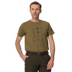T-shirt myśliwski męski Tagart Fnt Rover Olive tematyczny nadruk. Zielone t-shirty męskie tagart, l, bez wzorów, bez kołnierzyka. Za 99.00 zł.