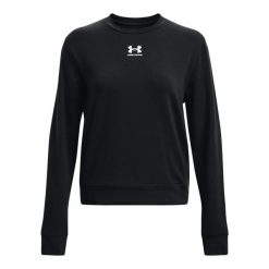 Damska bluza z kołnierzem typu crew neck Under Armour Rival. Białe bluzy bez kaptura damskie Under Armour, xs, bez wzorów, z polaru, bez ramiączek, bez kaptura. Za 208.35 zł.