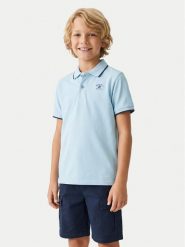 Beverly Hills Polo Club Polo W126-BHBPO-1053-23X Niebieski jasny Regular Fit. Niebieskie t-shirty chłopięce Beverly Hills Polo Club, bez wzorów, z bawełny, bez ramiączek. Za 69.99 zł.
