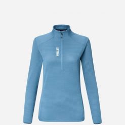 Bluza damska trekkingowa lekka MILLET Parmelan Light Fleece Po W. Niebieskie bluzy bez kaptura damskie Millet, xl, z materiału. Za 219.00 zł.