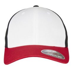 Czapka Z Daszkiem 3 Tone. Białe czapki z daszkiem damskie FLEXFIT, bez wzorów. Za 77.99 zł.