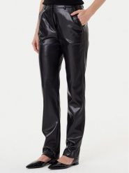 Marella Spodnie z imitacji skóry Teodora 2523786011 Czarny Slim Fit. Czarne spodnie materiałowe damskie Marella, bez wzorów, ze skóry. Za 689.99 zł.