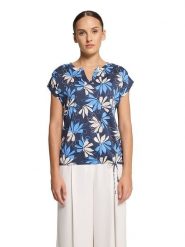 BETTY & CO Bluzka w kolorze granatowym rozmiar: L. Niebieskie bluzki damskie Betty & Co., l, bez wzorów, bez kołnierzyka, bez ramiączek. Za 71.95 zł.