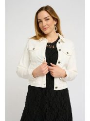 Kaffe Kurtka dżinsowa w kolorze białym rozmiar: 44. Białe kurtki damskie Kaffe, bez wzorów, bez kaptura. Za 113.99 zł.