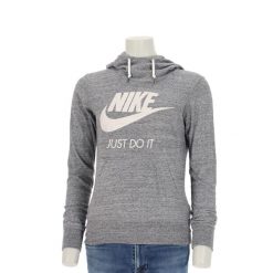 Second life - Nike bluza damska z kapturem - Stan bardzo dobry. Szare bluzy sportowe damskie Nike, l, bez wzorów, z tkaniny, bez ramiączek, z kapturem. Za 106.46 zł.