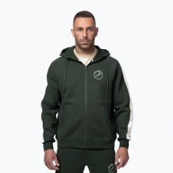 Bluza męska Pitbull San Diego Ca Hooded Zip. Zielone bluzy sportowe męskie PITBULL, bez wzorów, z bawełny, sportowe, bez kołnierzyka, bez ramiączek. Za 219.99 zł.