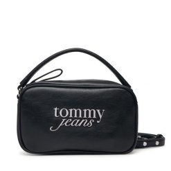 Torebka Tommy Jeans. Czarne torebki klasyczne damskie Tommy Jeans, bez wzorów, z jeansu, bez dodatków. Za 409.99 zł.
