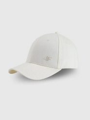 4F Czapka w kolorze kremowym rozmiar: S/M. Brązowe czapki z daszkiem damskie 4f, bez wzorów, z bawełny. Za 22.99 zł.