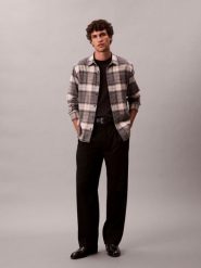 Calvin Klein Jeans koszula flanelowa Mężczyźni Comfort Fit Bawełna beżowy|szary, S. Brązowe koszule męskie Calvin Klein Jeans, m, bez wzorów, z bawełny, bez kołnierzyka, bez ramiączek. Za 229.95 zł.