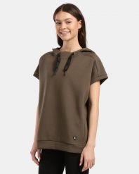 Damska bluza z kapturem Kilpi DIAN-W. Zielone bluzy z kapturem damskie Kilpi, z bawełny. Za 318.77 zł.