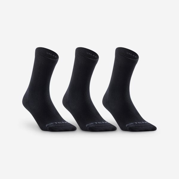 Second Life - Skarpety sportowe tenis Artengo RS160 High 3 pary - Stan Doskonały. Czarne skarpetki męskie ARTENGO, bez wzorów, z bawełny. Za 24.99 zł.